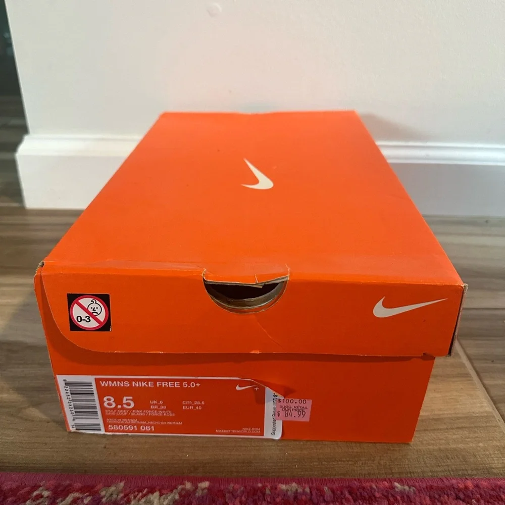 Nike Free 5.0+ Women's Athletic Sneakers in Gray and Pink Shoes